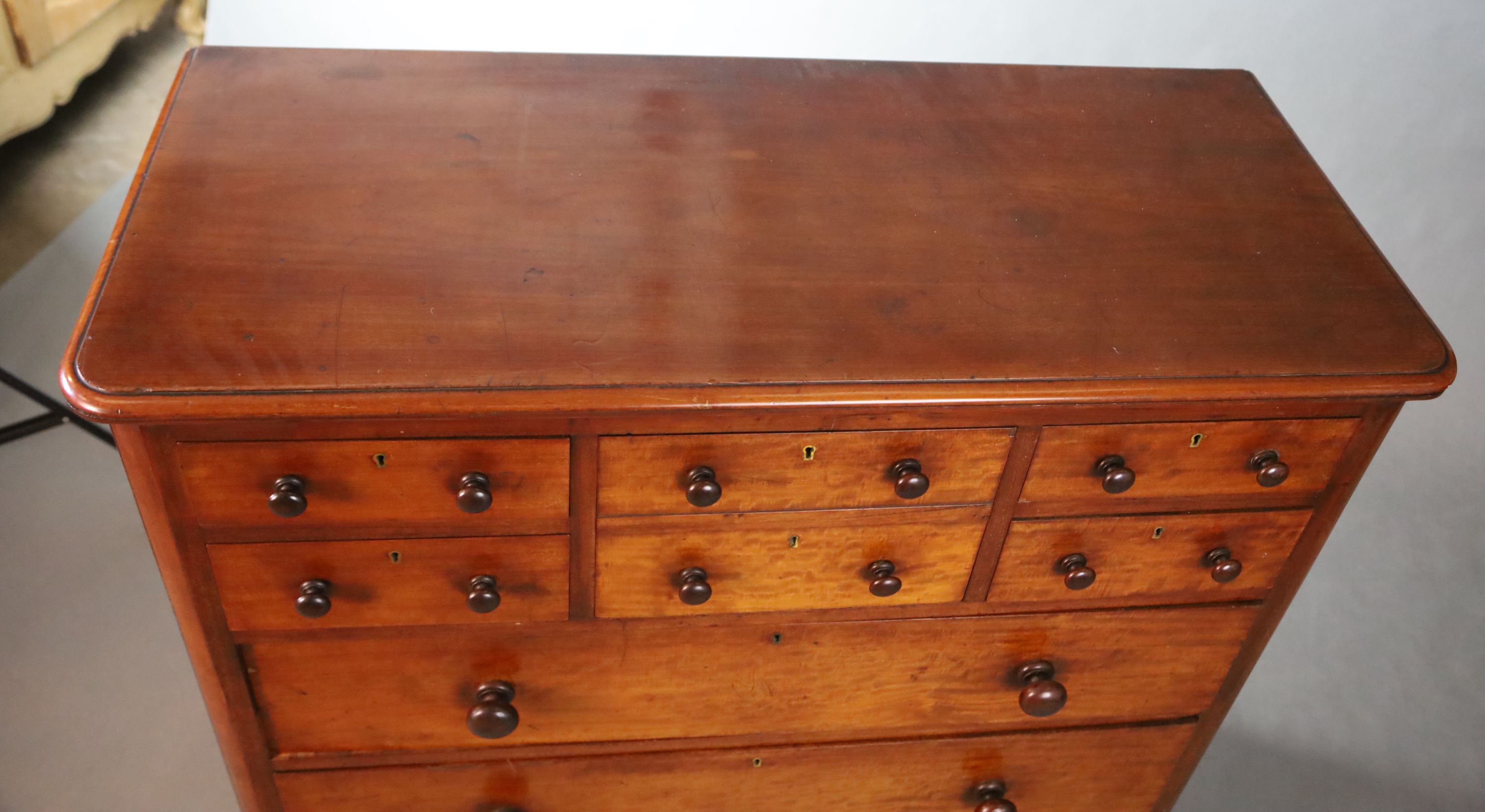 A Victorian mahogany chest, W.119.5cm D.52cm H.119.5cm